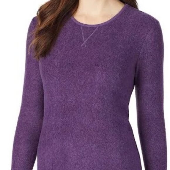 Cuddl Duds Tops - Cuddle Duds Warm Layer Fleece Long Sleeve Thumb Holes Purple XS
